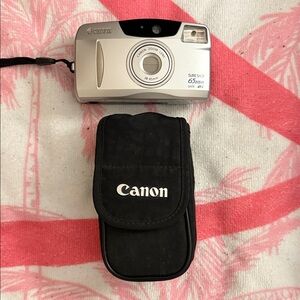 Canon Sure Shot 65 Zoom in Silver with Black Case